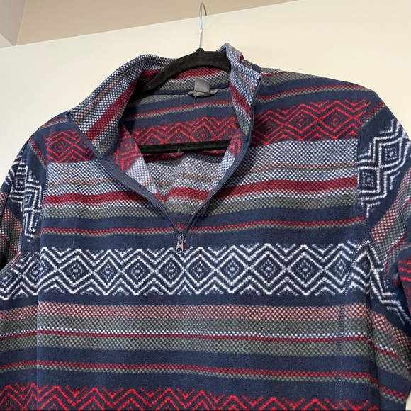 Eddie Bauer | Patterned Fleece Quarter-Zip Jacket - Picture 4 of 14